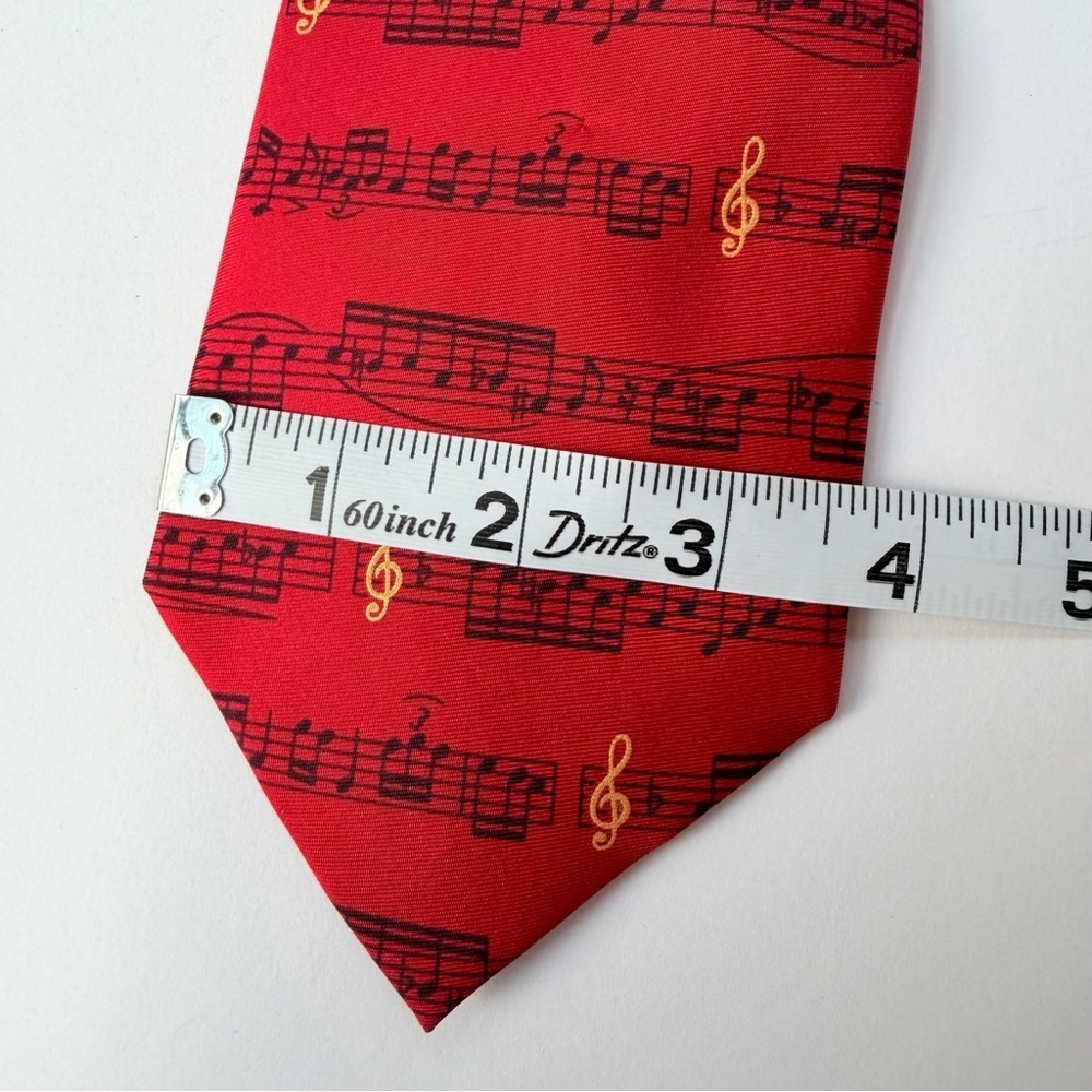 Men’s Creative American Design Alynn Sheet Music Silk Necktie - Picture 3 of 6